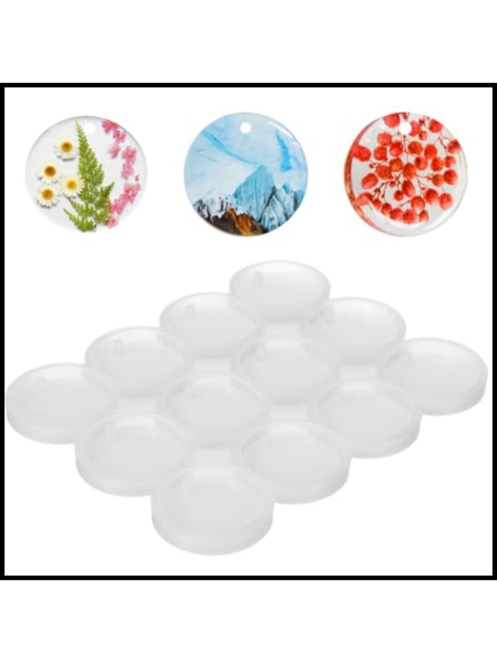 Silicone Resin Mold Round 15.1x12cm for Jewelry Making Casting DIY Crafts
